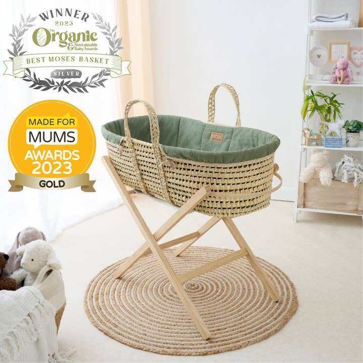 Clair De Lune – wholesale Bassinet – Baby – Organic Palm Moses Basket16