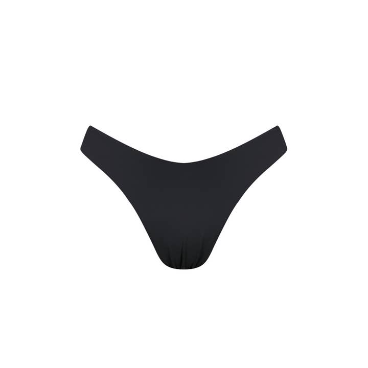 Chlamys Varia by MrMiss - Wholesale Swim Bottoms - Women's - Chlamys Varia Brazilian Bikini Bottom V-Cut Waist-Black