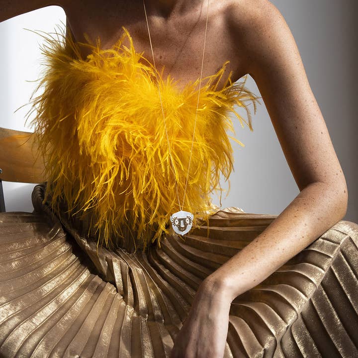 Madagaskar - Lemuren-Halskette Gold & Silber JAO für den Großhandel von Peau de Fleur