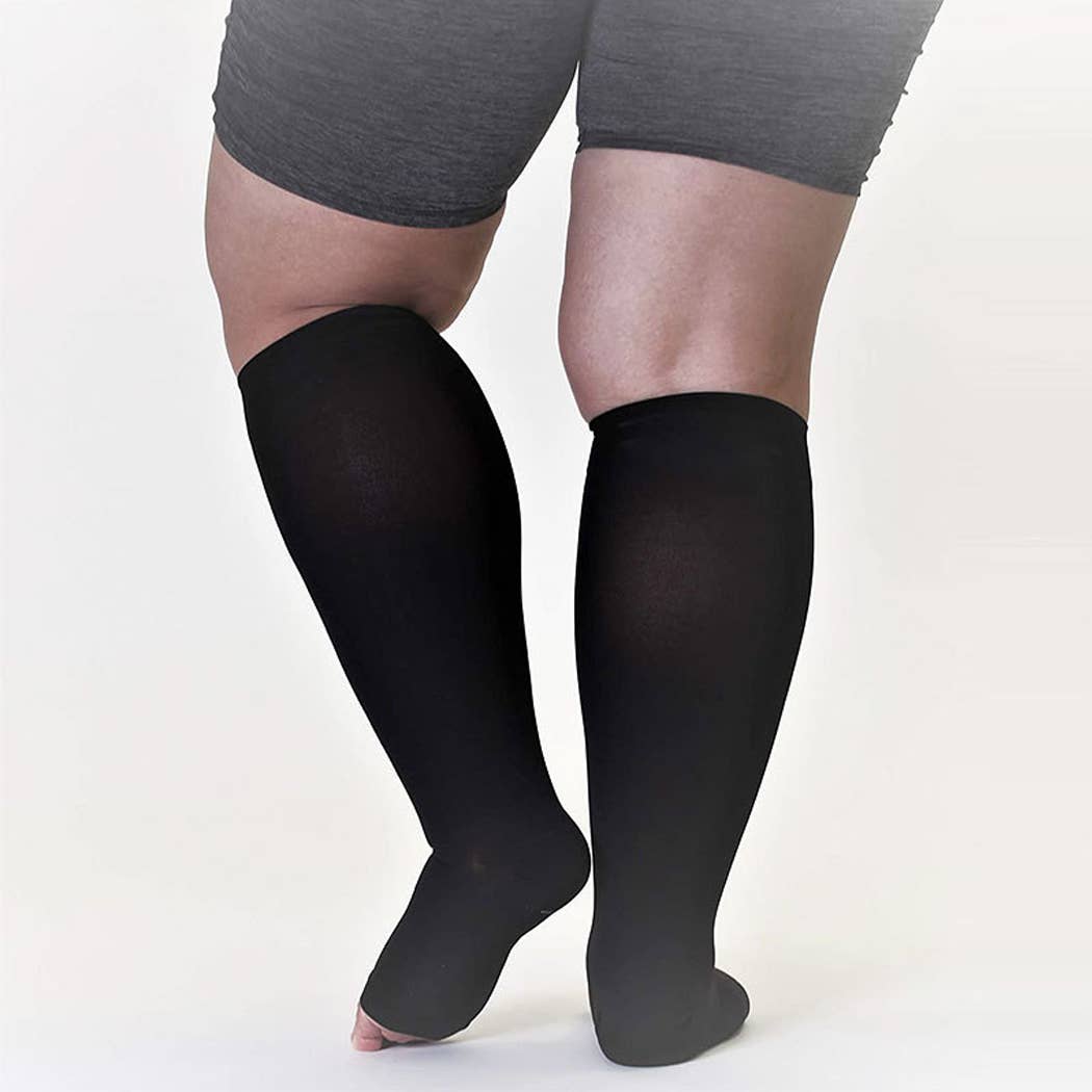 Curvy Fix - Wholesale Socks - Women's - Mid Calf Plus Size Compression Socks - 20-30 mmHg2