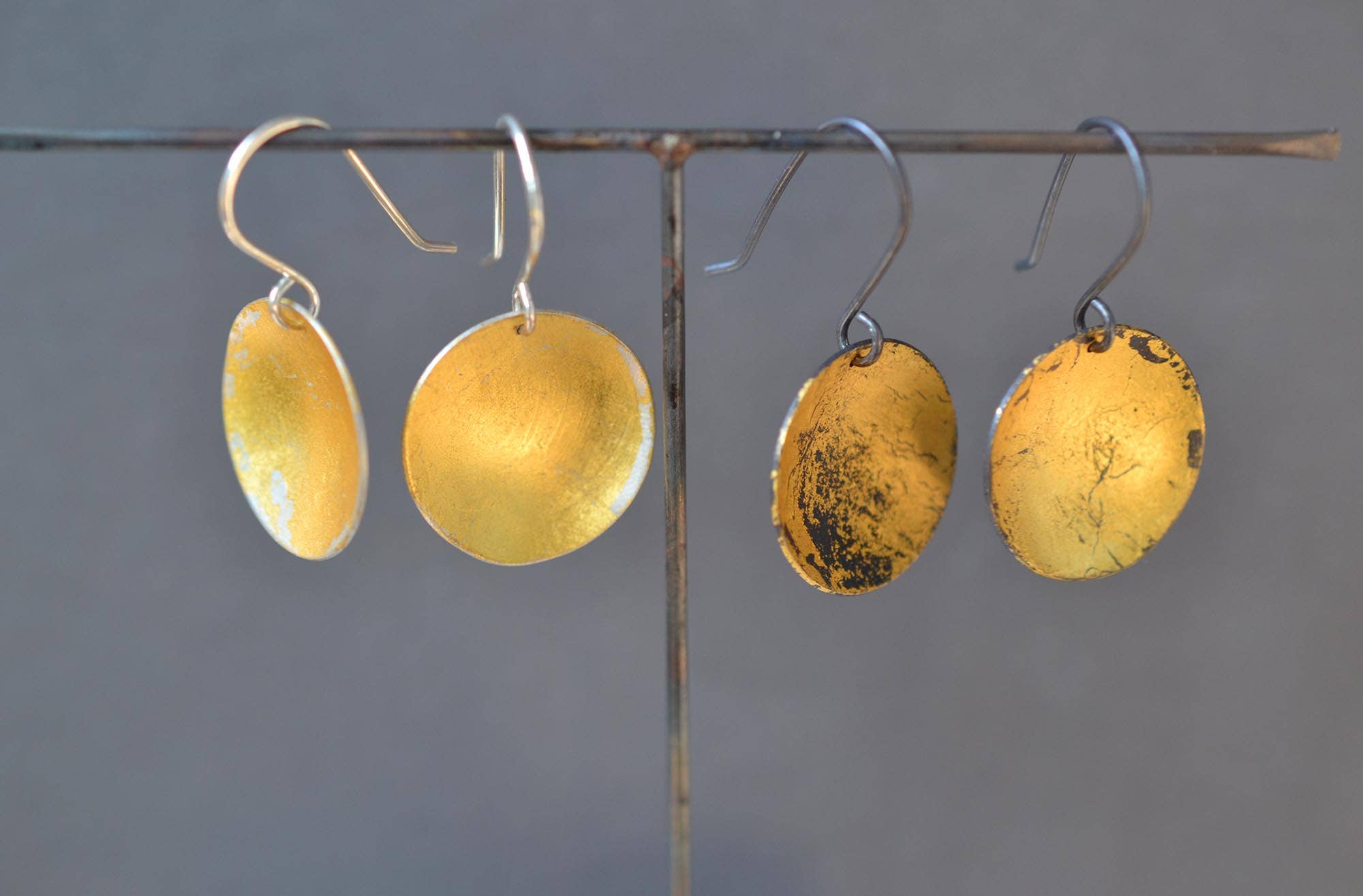 Metamorphosis Metals - Wholesale Dangle Earrings - Silver & Gold Disc Earrings1