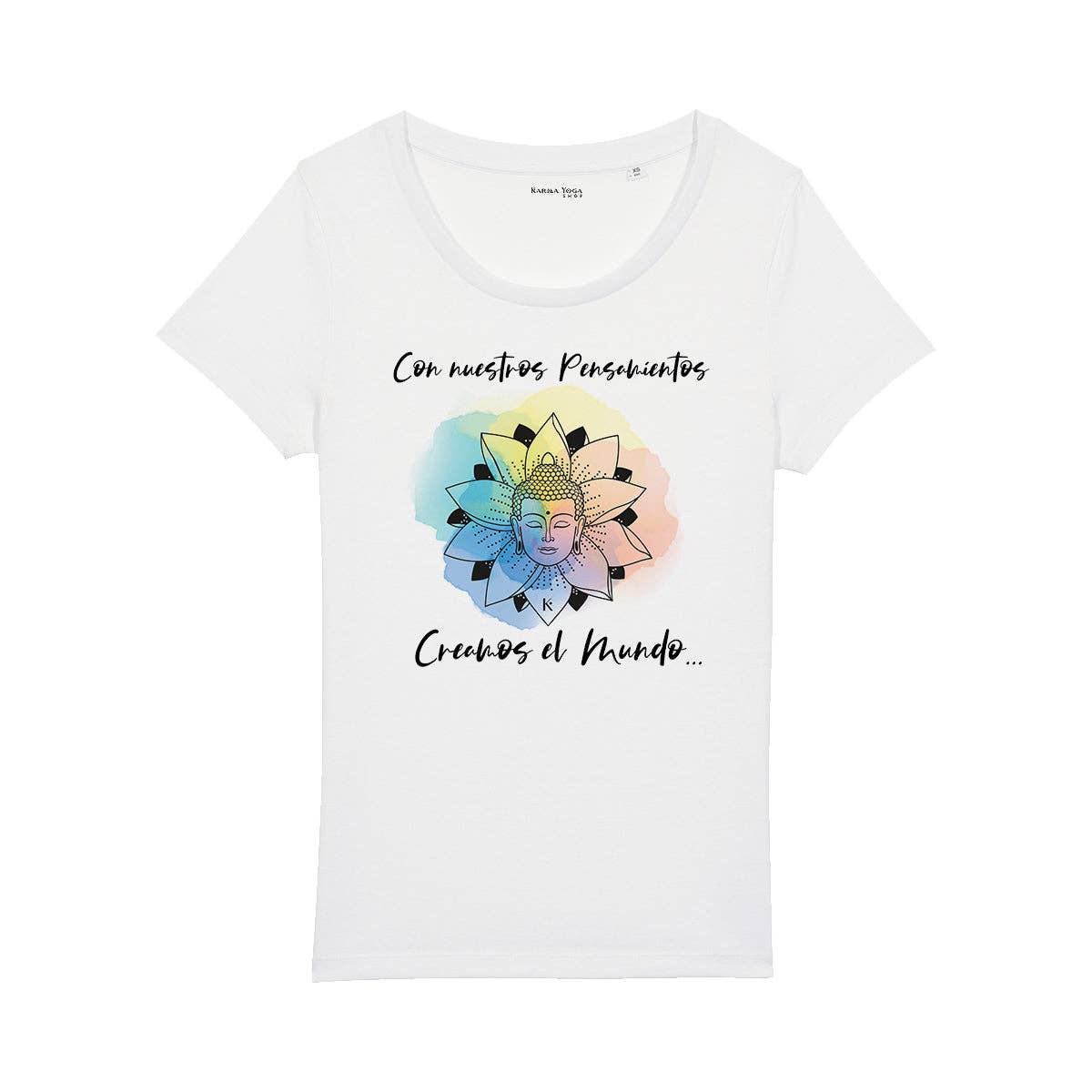 KARMA YOGA SHOP - Wholesale Screen Printed T-Shirt - Women's - “Creamos el mundo” shirt0