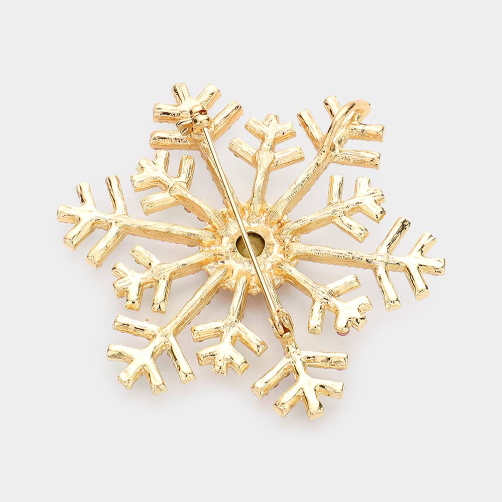 Sensibling Corp. – wholesale Brooch – Crystal Pave Snowflake Pin Brooch / Pendant1