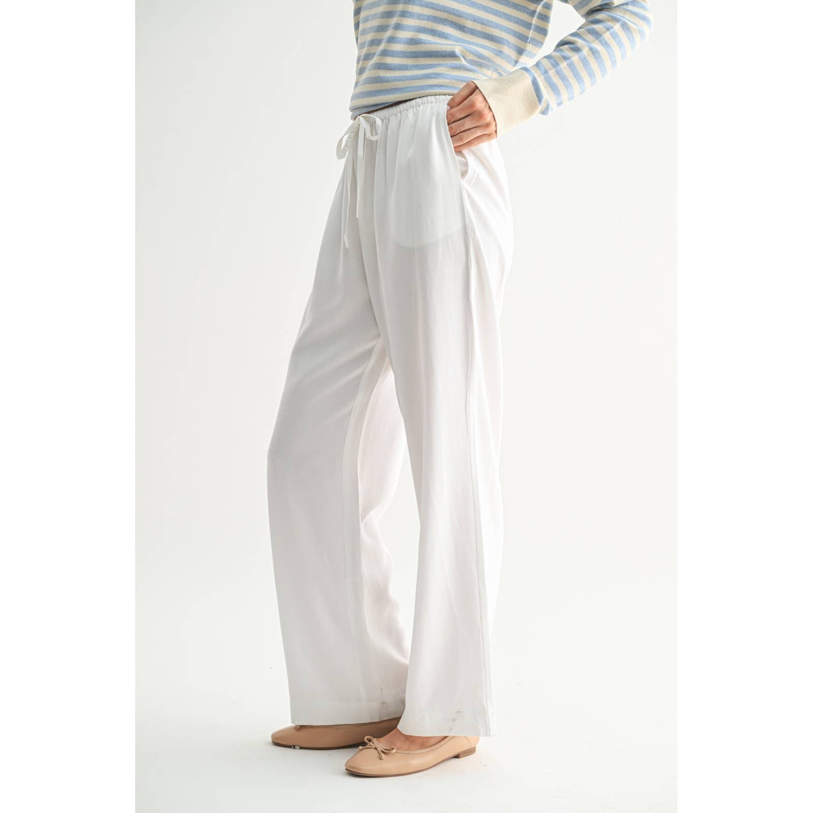 Wishlist Apparel - Wholesale Pants - Women's - LINEN STRAIGHT PANTS / WL25-115551