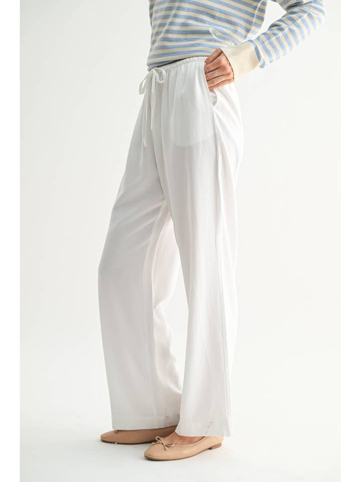 Wishlist Apparel - Wholesale Pants - Women's - LINEN STRAIGHT PANTS / WL25-115551
