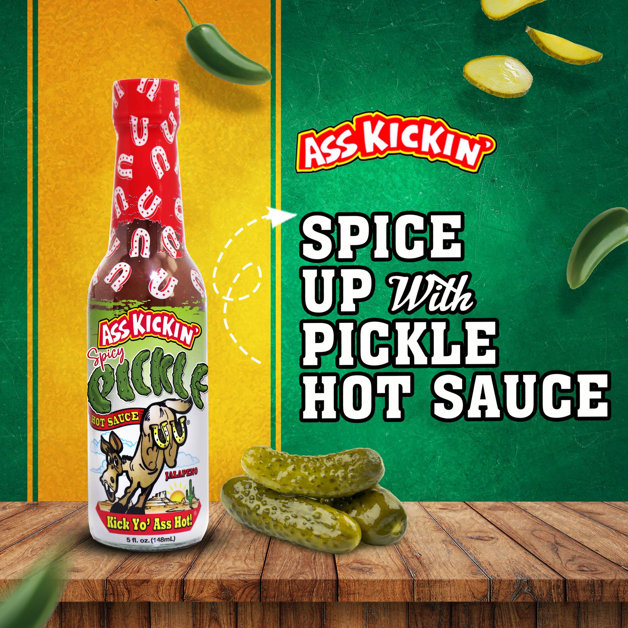 Southwest Specialty Food - Wholesale Hot Sauce - Ass Kickin' Spicy Pickle Jalapeno Hot Sauce2