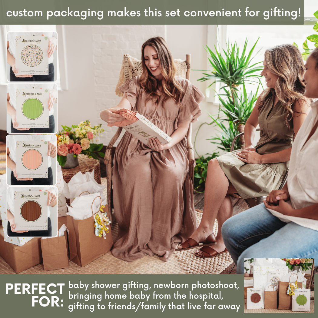 Shedo Lane - Wholesale Swaddle Set - Baby - Blushing Pink Bamboo Baby Swaddle 3 Piece Set4