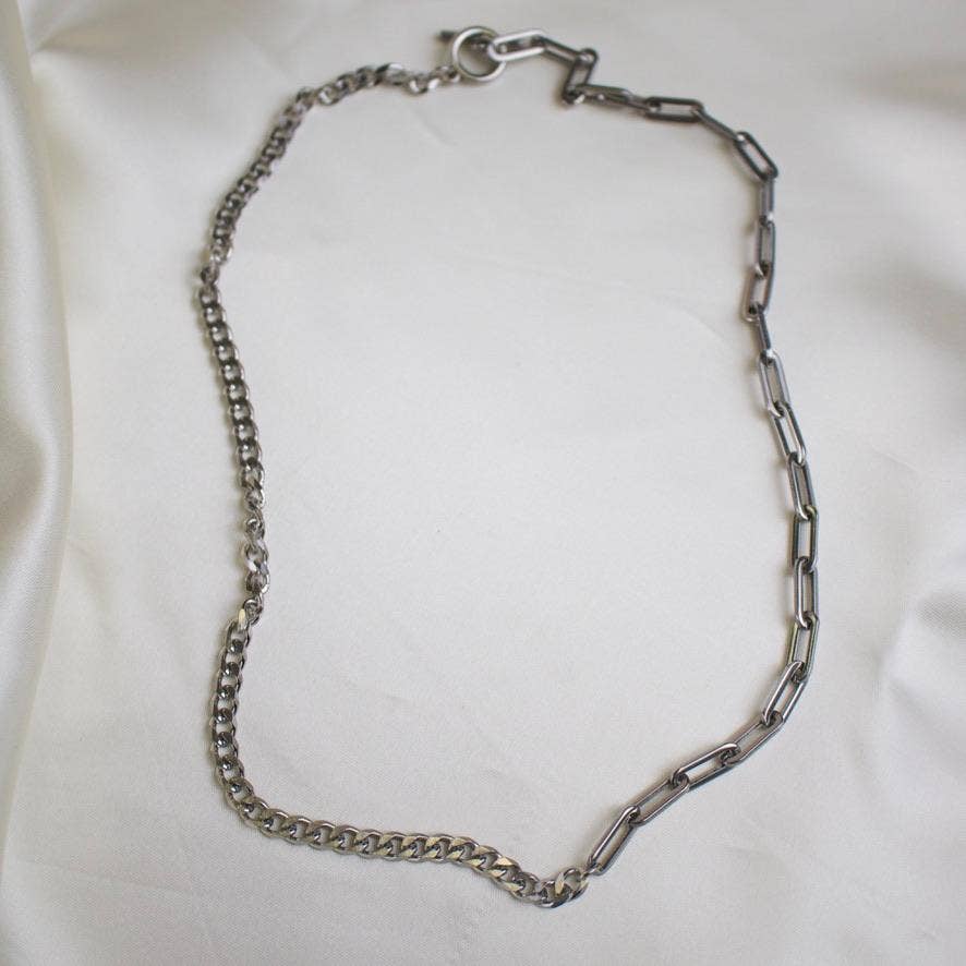TISH jewelry - Wholesale Link & Chain Necklace - Bianca // Mixed Chain Layering Necklace4