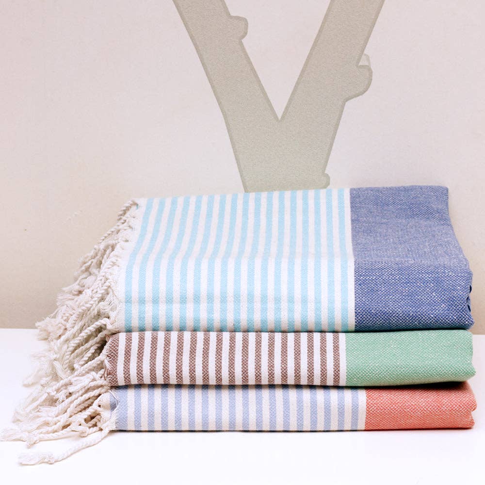 madeathand.nl - Wholesale Beach Towel - Multi Color Striped  Turkish Towel4