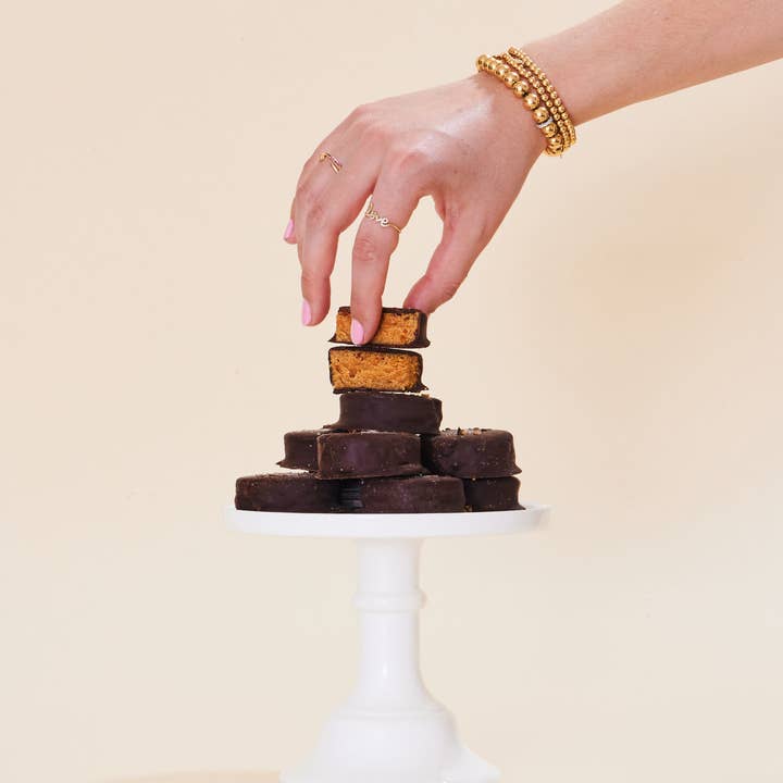 French Squirrel - Vente Barres de céréales - Bouchées Protéinées au Beurre de Cacahuète et Chocolat Berets (8 PACK)4