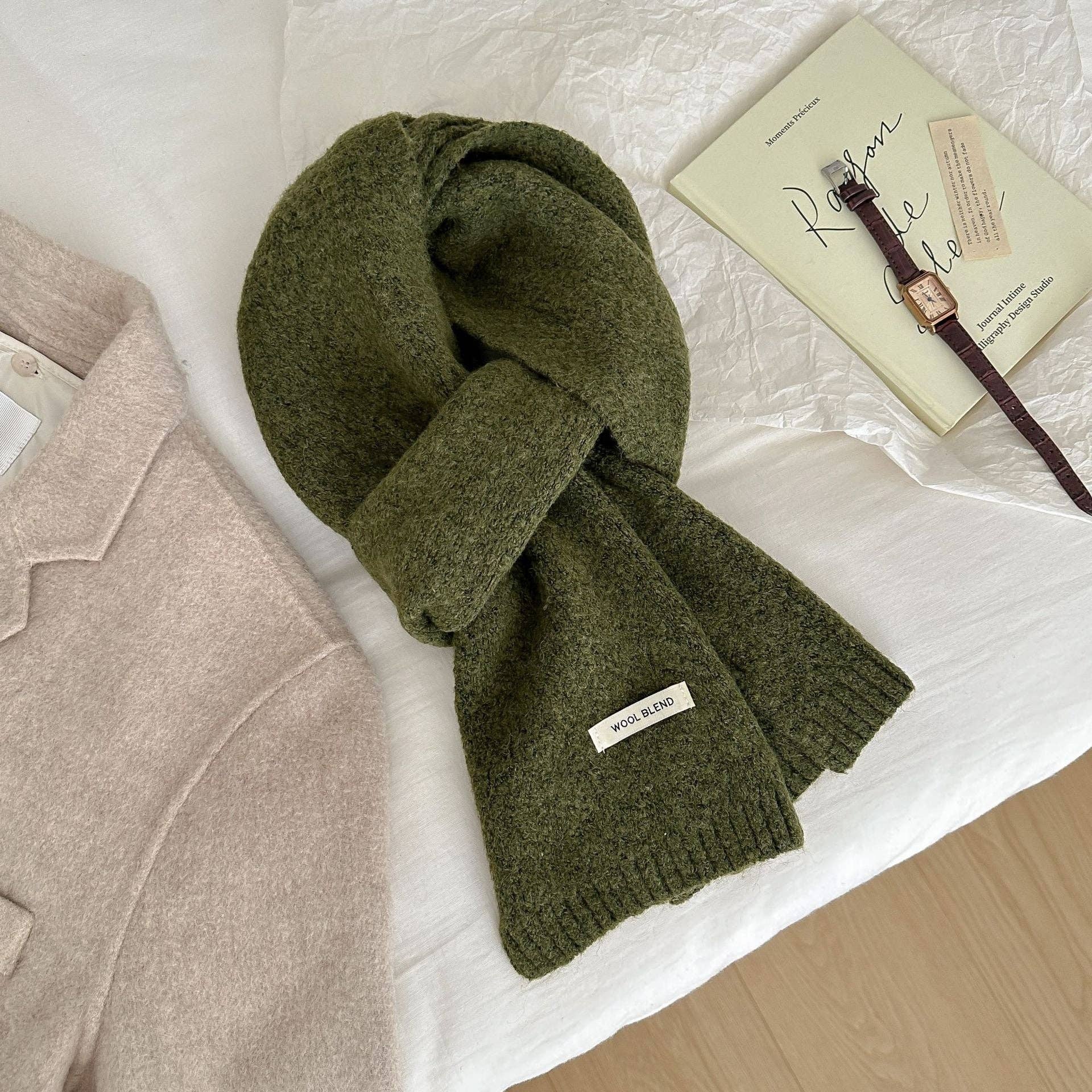 VividLux - Vente Écharpe – femme - Écharpe Enveloppante Unie Confortable4