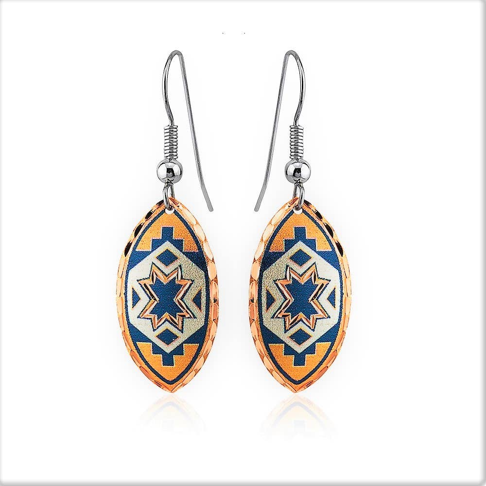 COPPER ARTS INC. – wholesale Dangle earrings – 721BL Native American and Art Deco Designs
