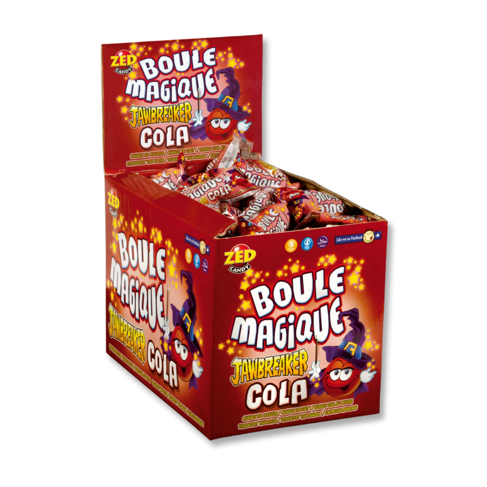 123bonbon – Pastilha elástica por atacado – Bolas Mágicas - Sabor Cola1