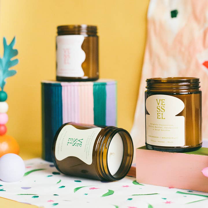 Vessel Candle Co - Wholesale Jar/Filled Candle - Coriander + Grapefruit Candle3