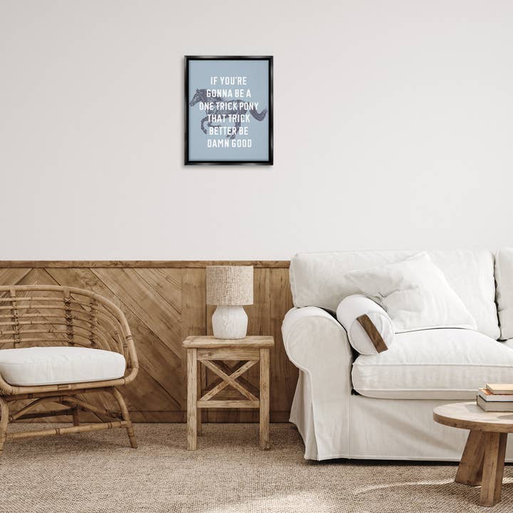 Stupell Industries – wholesale Wall decor – Kids & Baby – One Trick Pony Phrase Floater Framed Art