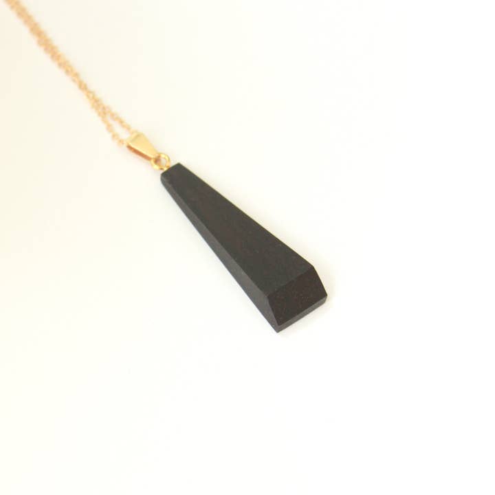 Atelier Diospyros créations bois - Vente Colliers à pendentif - Collier en bois d'ébène