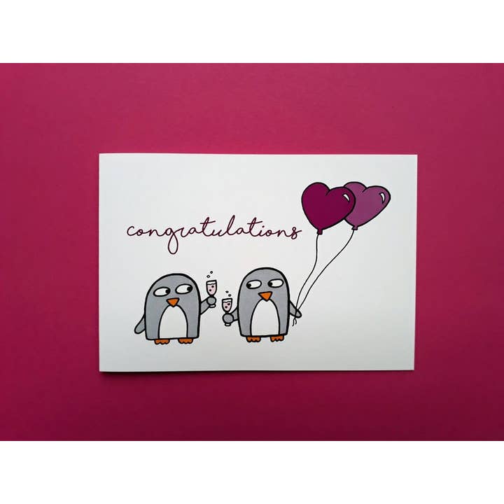 Glückwunschkarte für den Großhandel von Penguin Parade