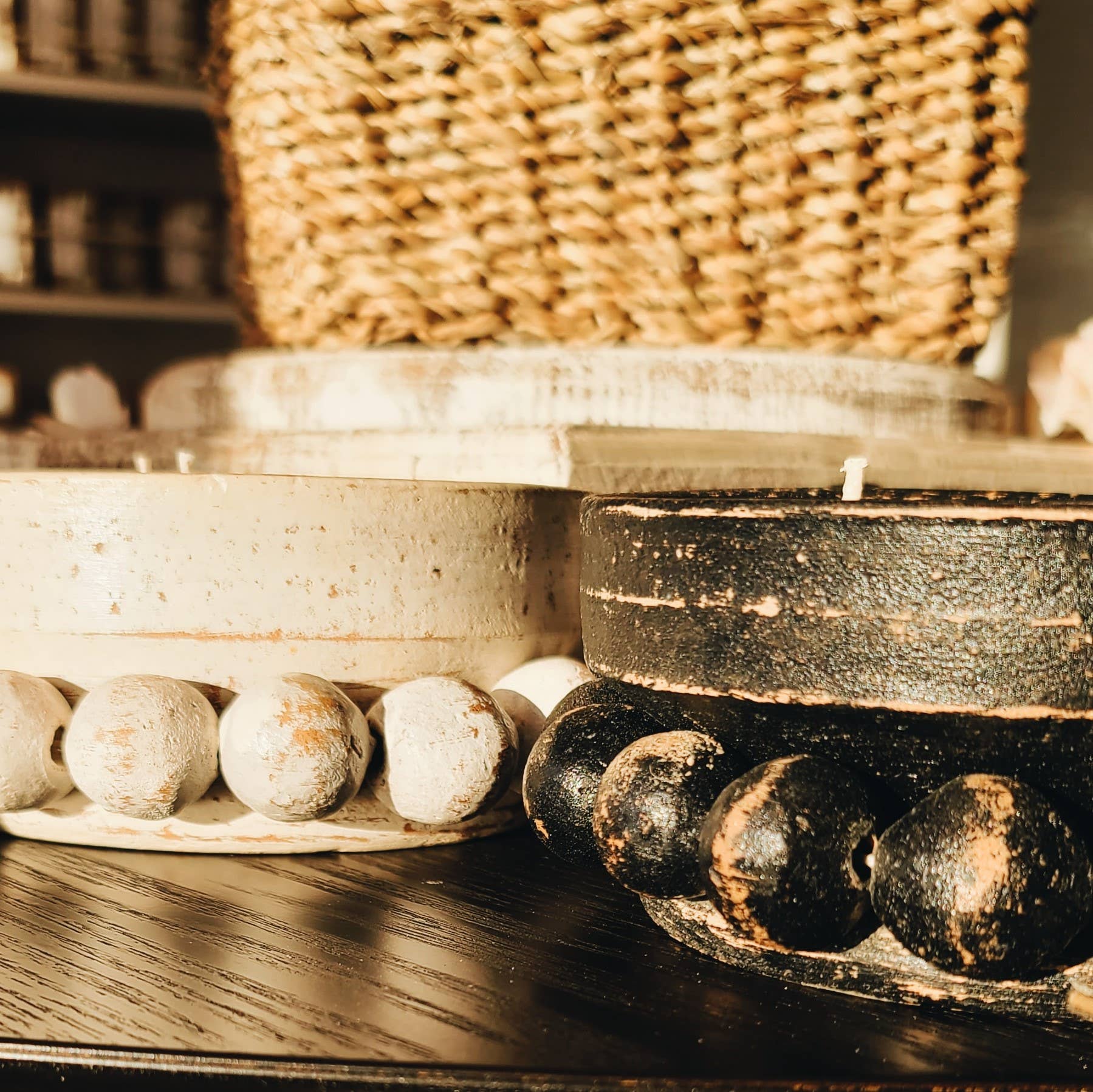 LiveYoung Candle Company - Wholesale Jar/Filled Candle - *Classic Scents* - Beaded Round Candle - Black or White4