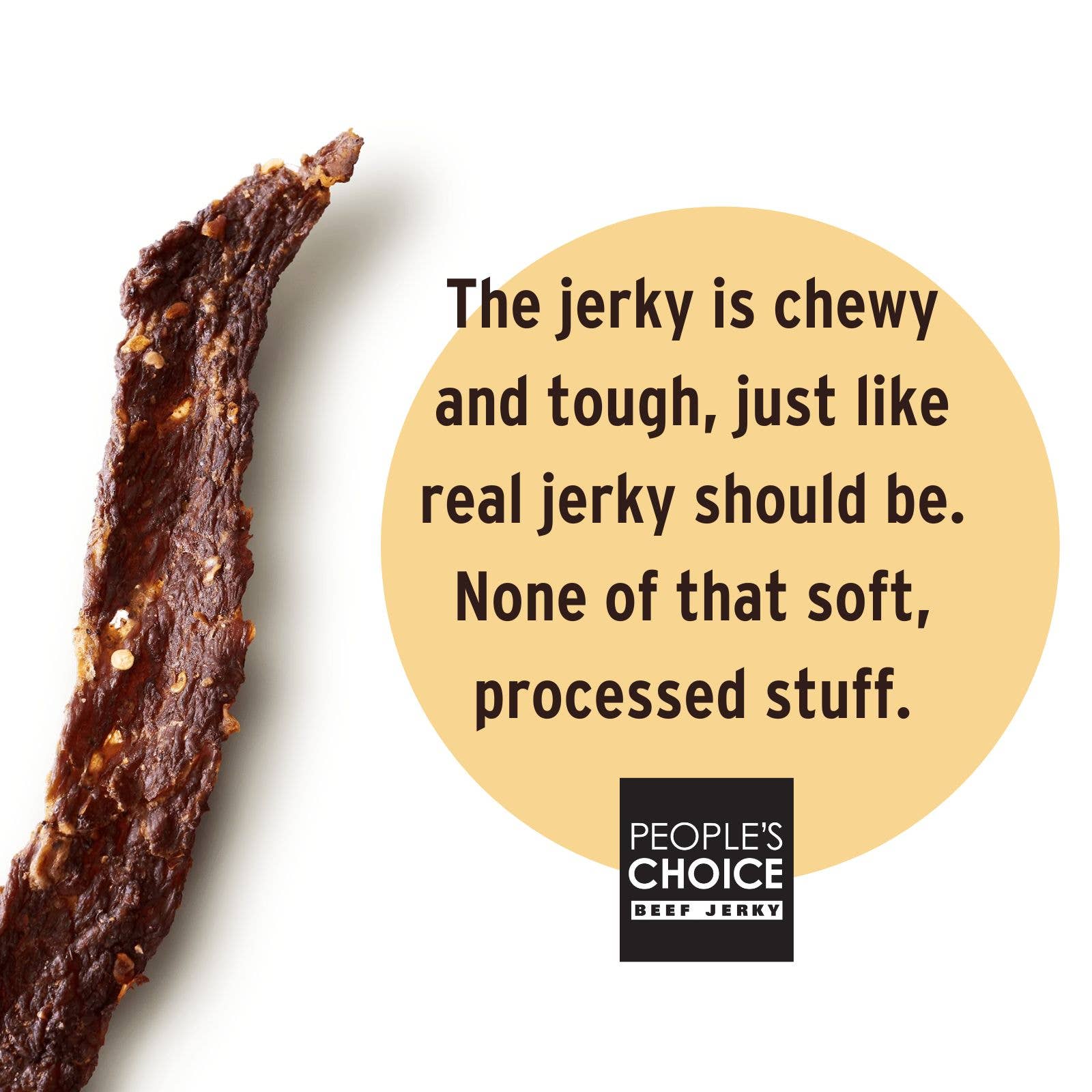 People's Choice Beef Jerky - Wholesale Jerky - Old Fashioned - Dry Style - Hot & Spicy Beef Jerky 2.5oz1