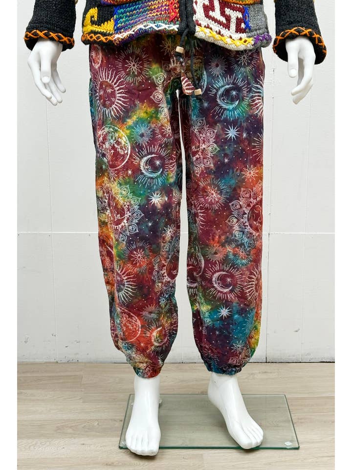 Fashion X Factor Ltd. – wholesale Trousers – Unisex – FX4021 Tie/Dye Sun Print Cotton Trousers