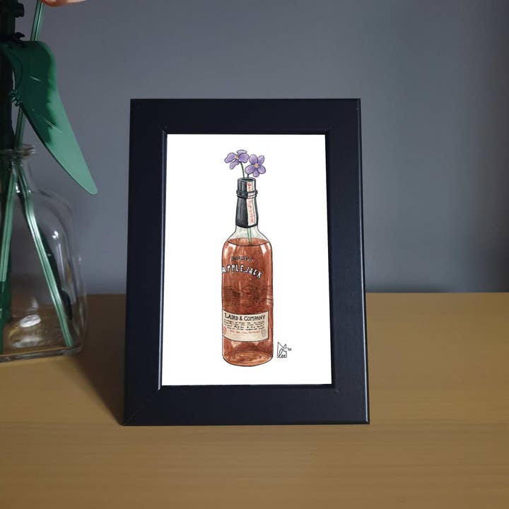 New Jersey Violet in Lairds Applejack Framed 4x6" print for wholesale by Lee McGuire Art