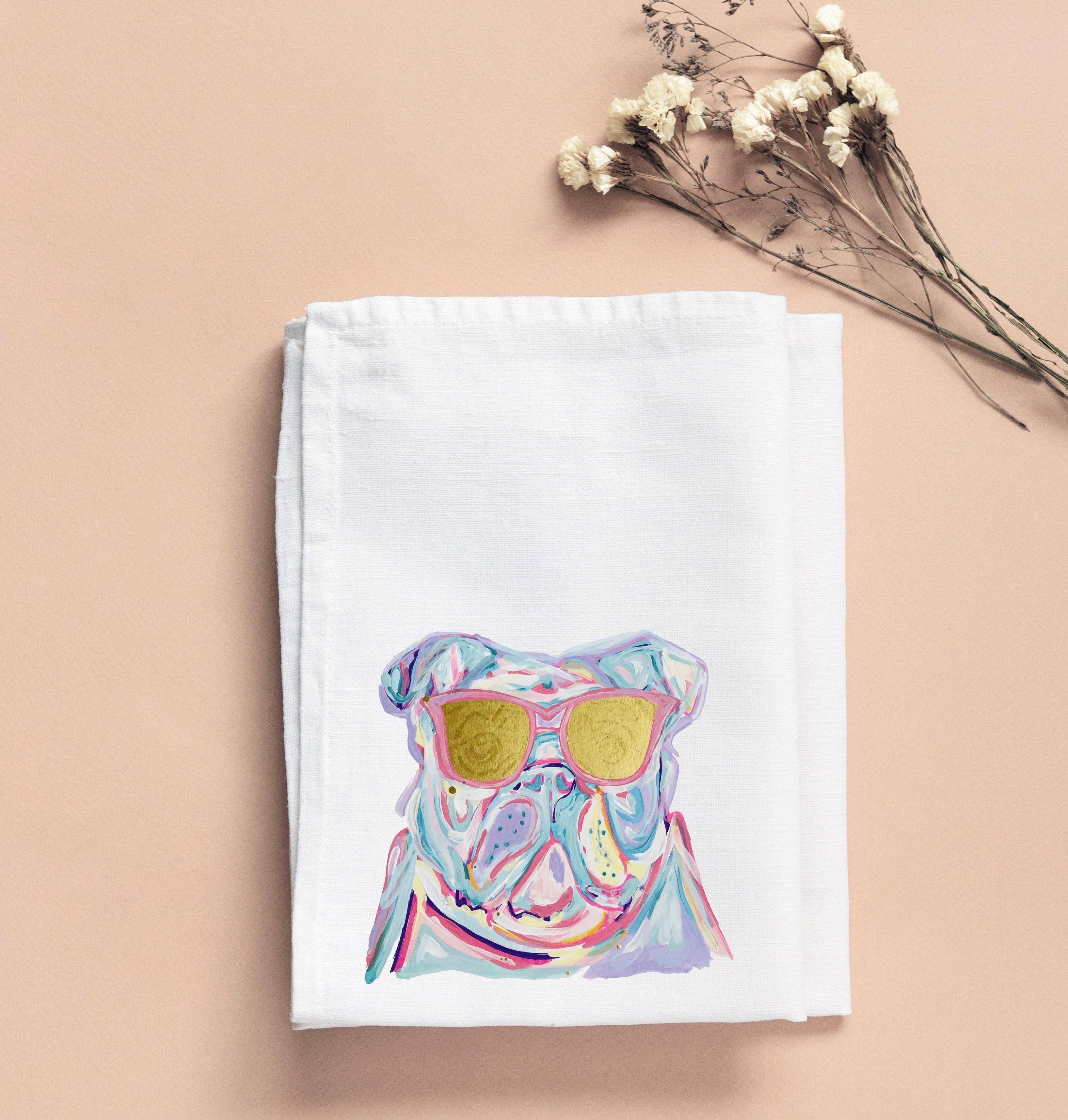 LuckyBird Apparel and Home – Engroshandel Viskestykke – Sjov Bulldog Viskestykke