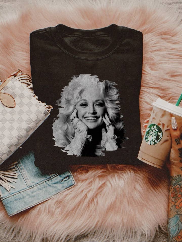 Distress Comfort Colors T-Shirt Dolly Parton Sweatshirt für den Großhandel von Broke Babes Wholesale