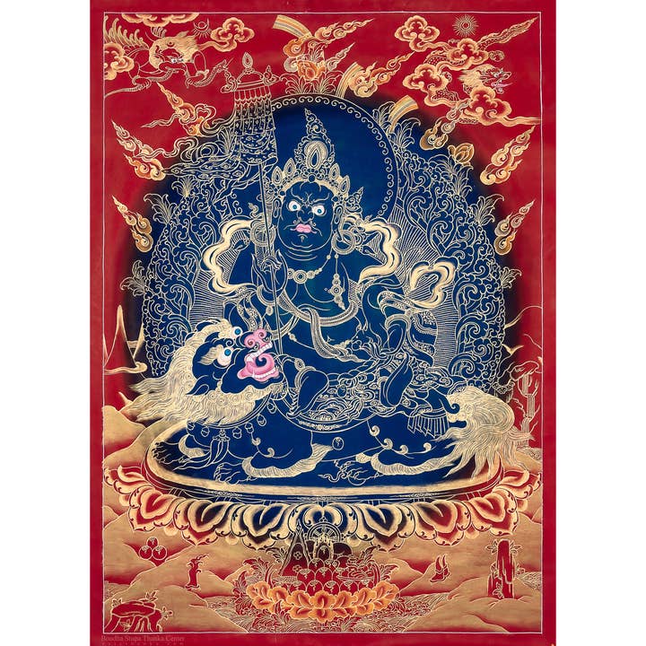 Zambala Thangka – La Source de Richesses Éternelles pour la vente par Boudha Stupa Thanka Centre
