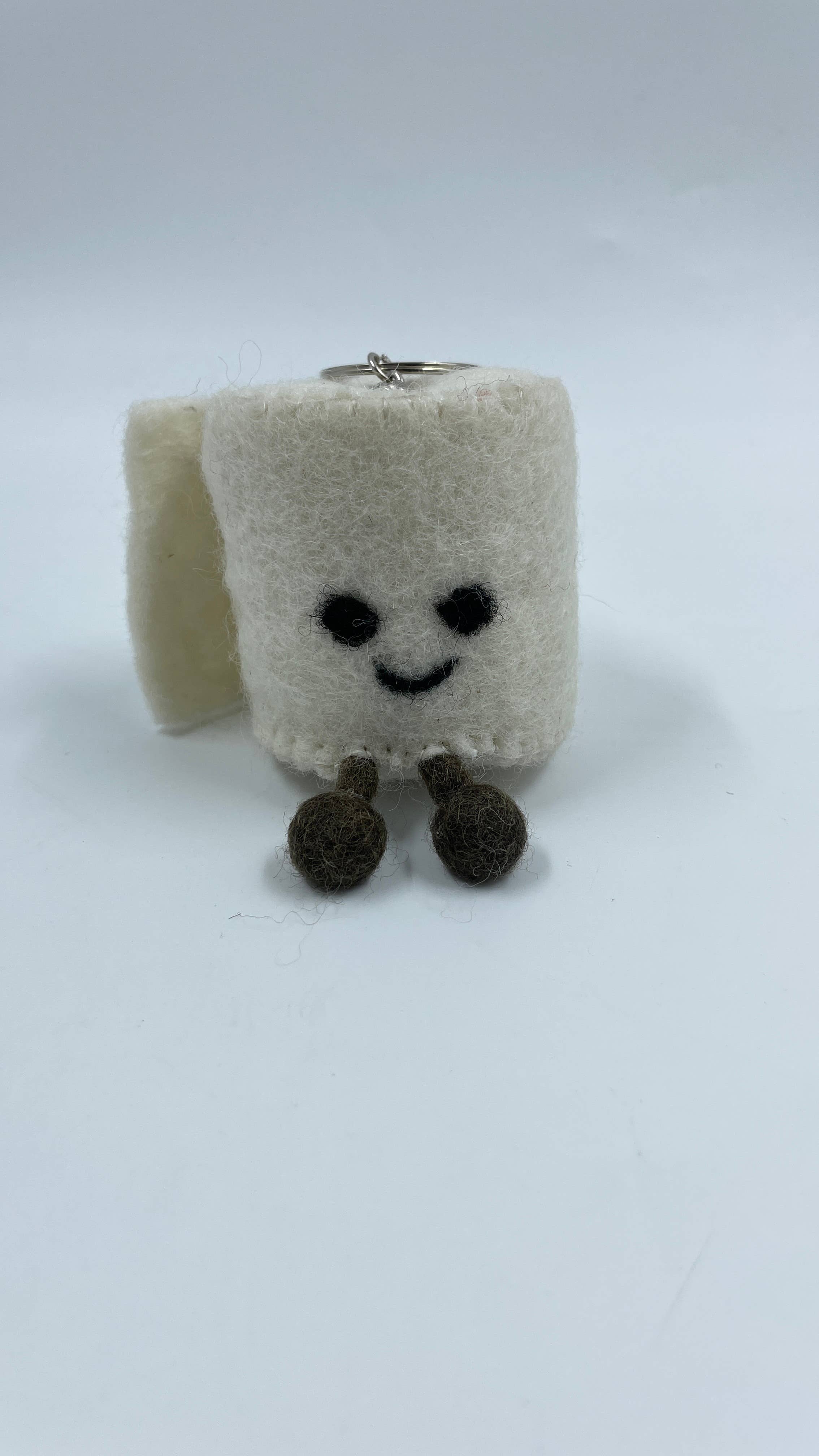 Funky Yak Ltd – wholesale Keychain – Women's – Handmade Felt Cute Toiletpaper roll Keyring 1