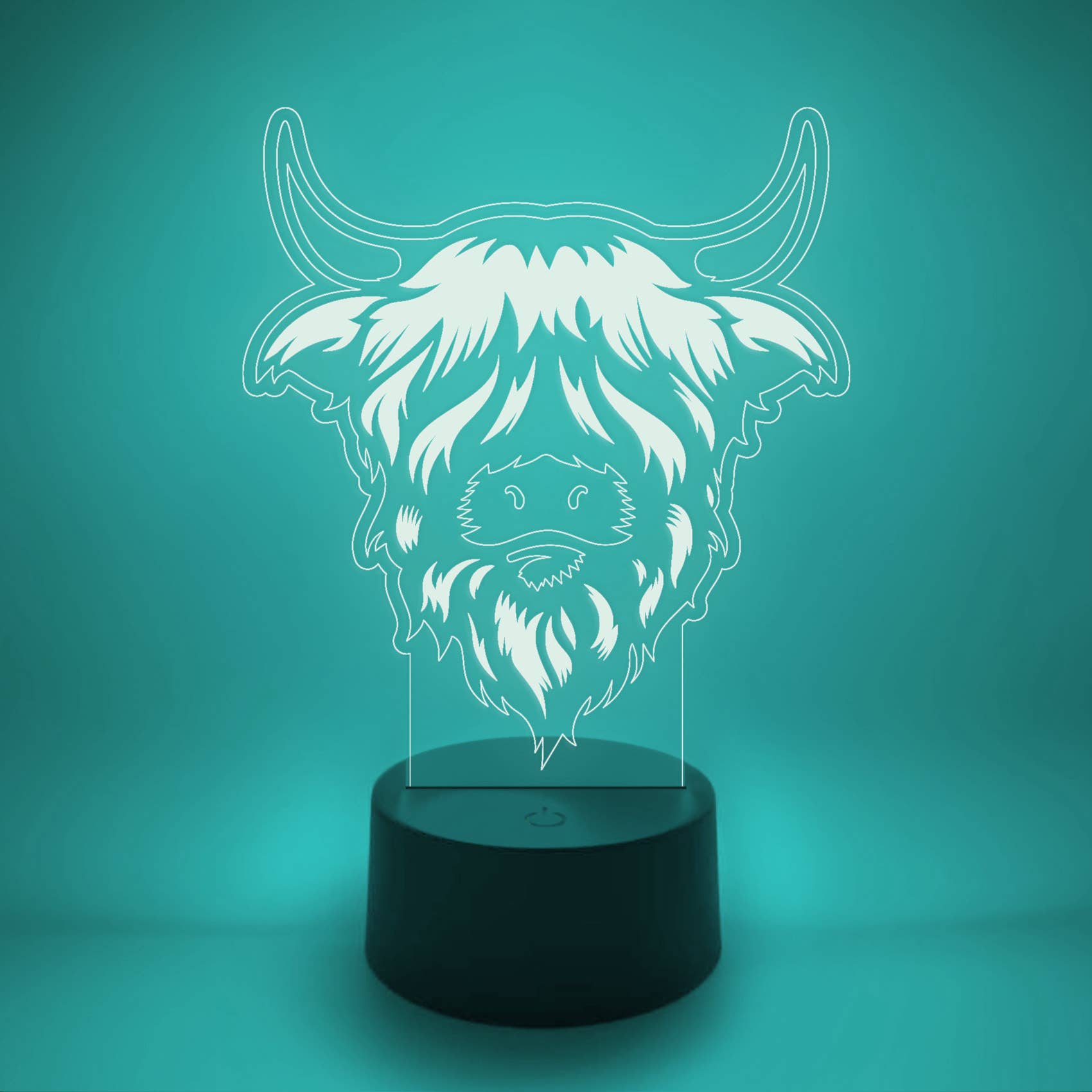 The 308 Collective - Vente Lampes d'appoint/de bureau - Lampe LED Highland Cow | Cadeaux pour les éleveurs et les éleveurs1