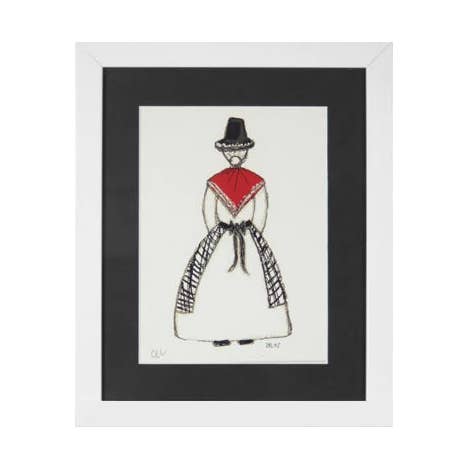 Lámina Dilys Welsh Lady, enmarcada para venta al por mayor de Welsh Connection Home