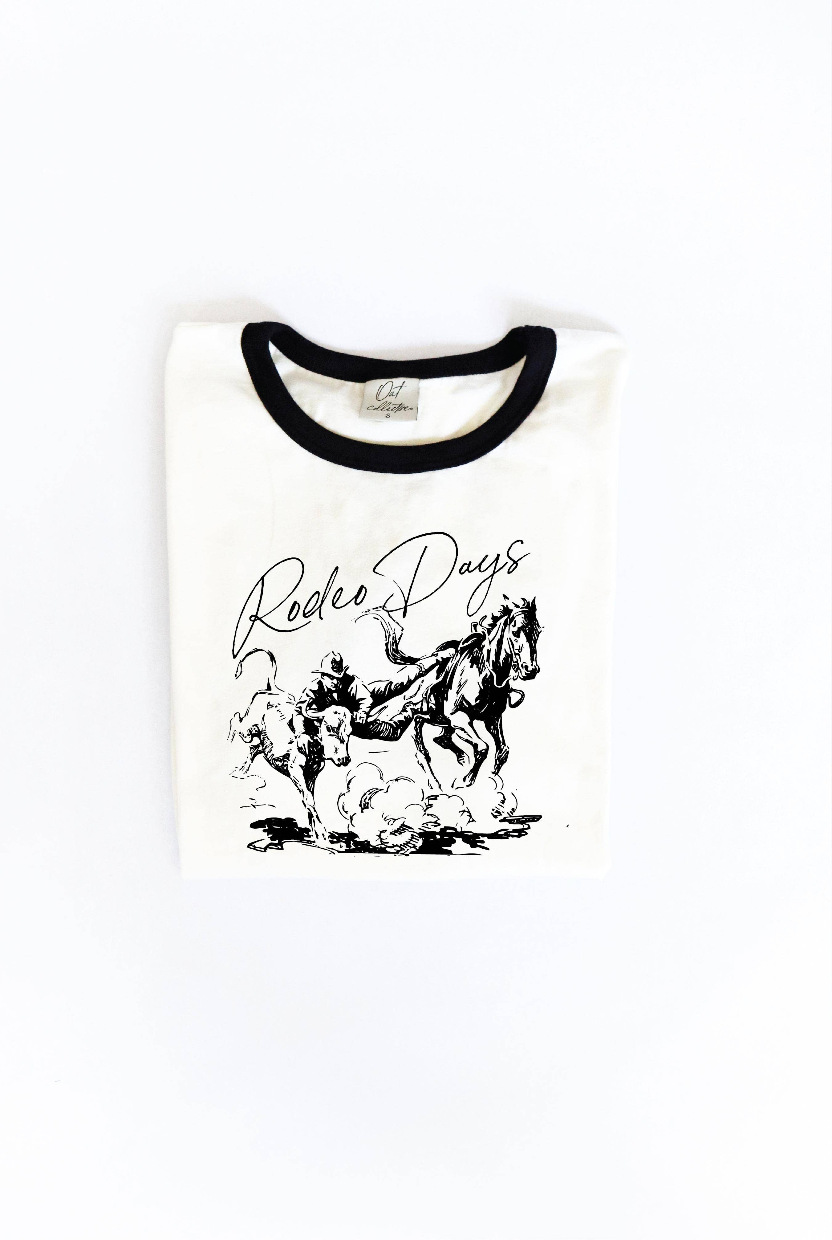 OAT COLLECTIVE - Vente T-shirt sérigraphié – femme - T-shirt graphique RODEO DAYS Ringer0