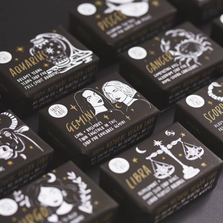Zodiac Soaps starter pack - 3 of each (36 bars total) for wholesale by Paper Plane