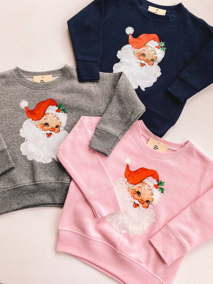 vintage santa fleece crewneck for wholesale by Daffodilly
