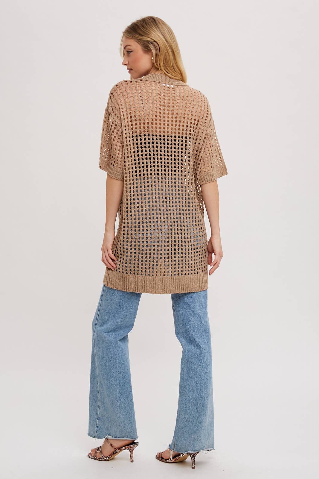 Bluivy - Wholesale Tunic - Women's - OPEN KNIT POLO SHIRT KNIT TUNIC19