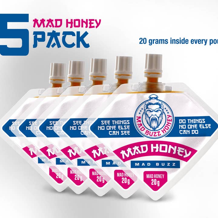 Mad Honey Pouch 5-Pack for wholesale by Mad Buzz