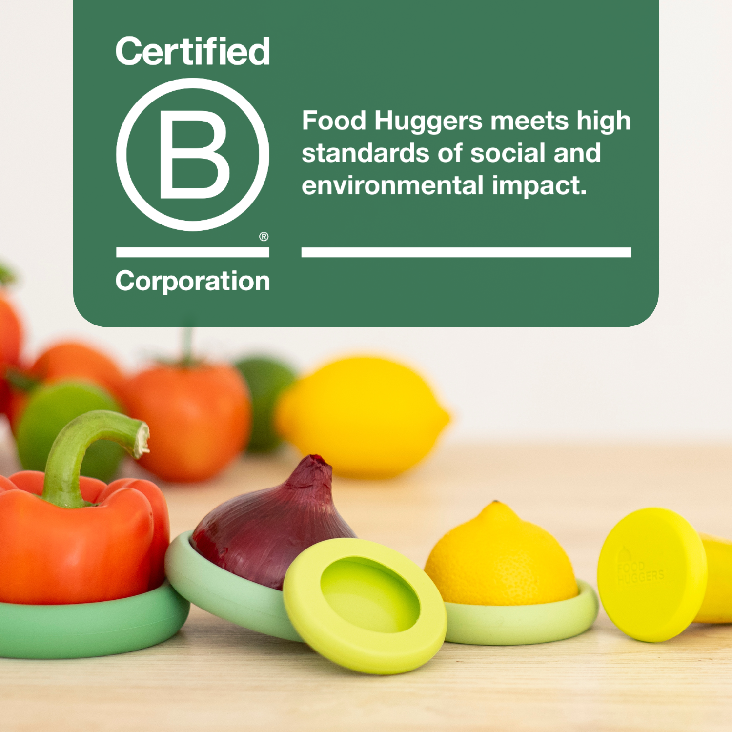 Food Huggers - Wholesale Food Storage Wrap/Bag - Reusable Silicone Food Savers – Sage Green (Set of 5)7