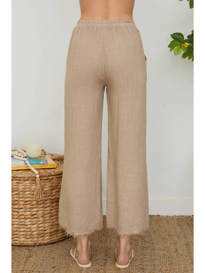 MILIO MILANO - Wholesale Pants - Women's - ITALIAN LINEN PANTS WITH RAW HEM (12282/154012/154102)14