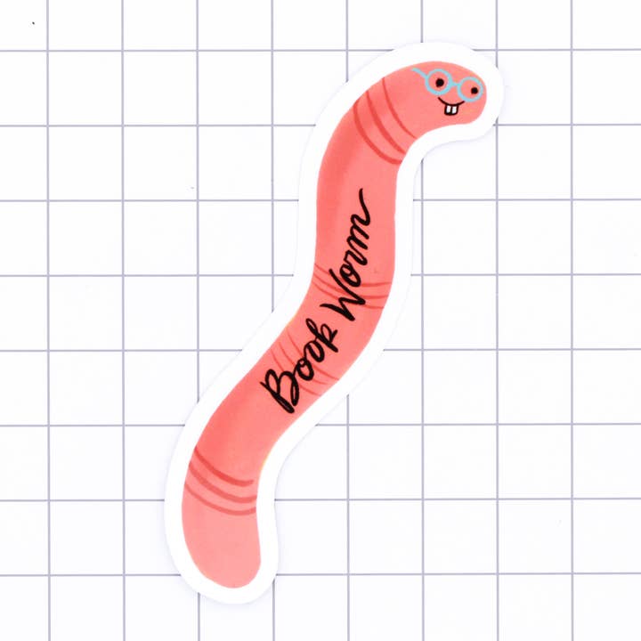 Adesivo in vinile con worm. per la vendita all'ingrosso da parte di Amy Hartelust Art and Illustration