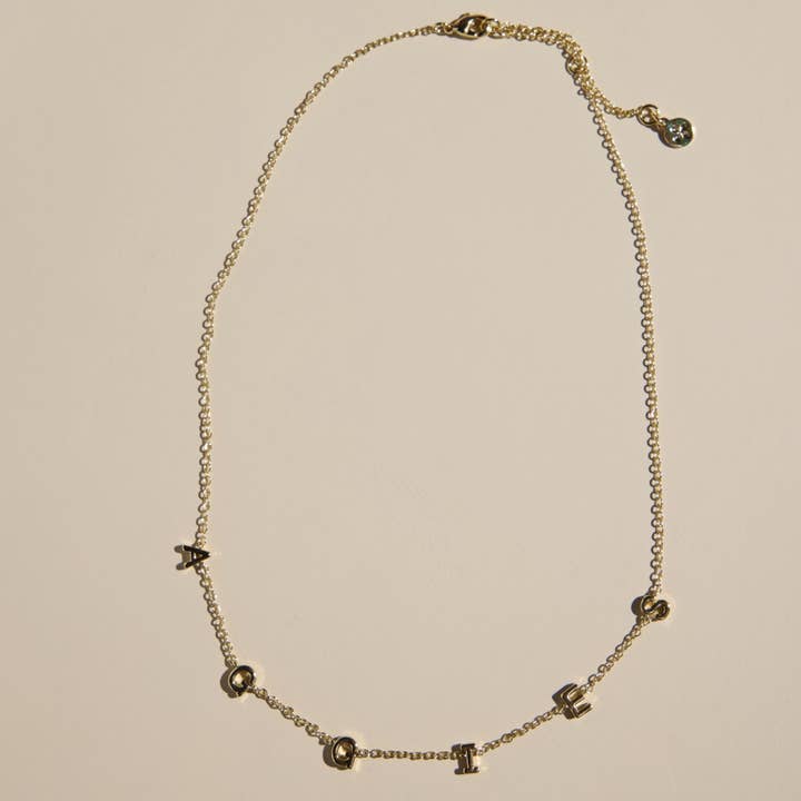 Nickel and Suede - Wholesale Pendant/Charm Necklace - Texas A&M University "AGGIES" Initial Necklace