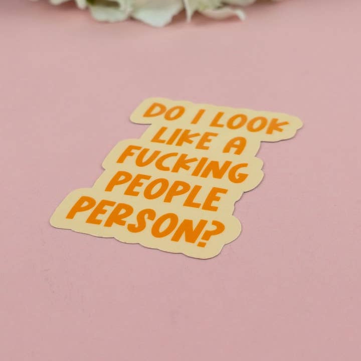 The Grumpy Tortoise - Wholesale Sticker - Waterproof Sticker - Do I look a people person? Single Sticker - Sarcastic Sticker - Funny Sticker - Sassy2