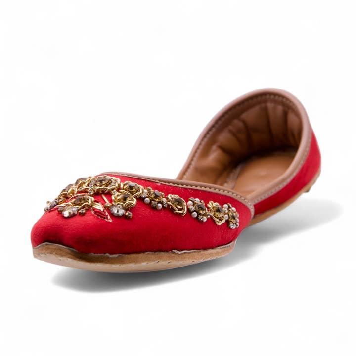 Rangeen Kali - Red Jutti for wholesale by Ujaala