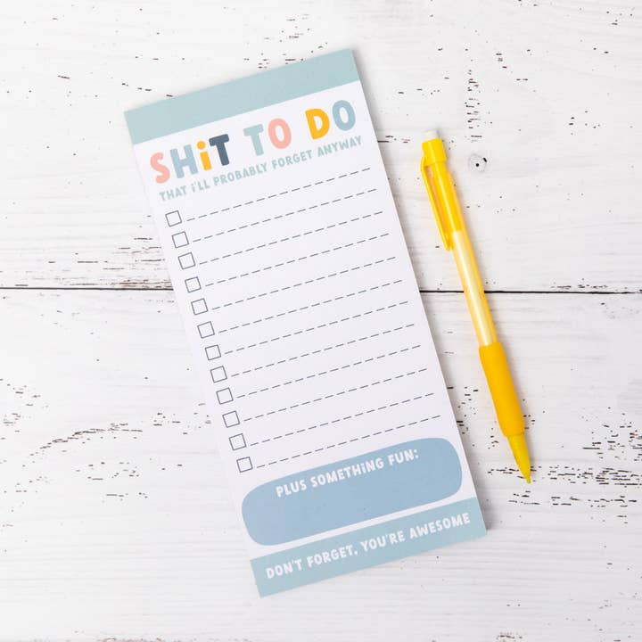Shit to Do - DL Size Notepad for wholesale by Nutmeg Creative