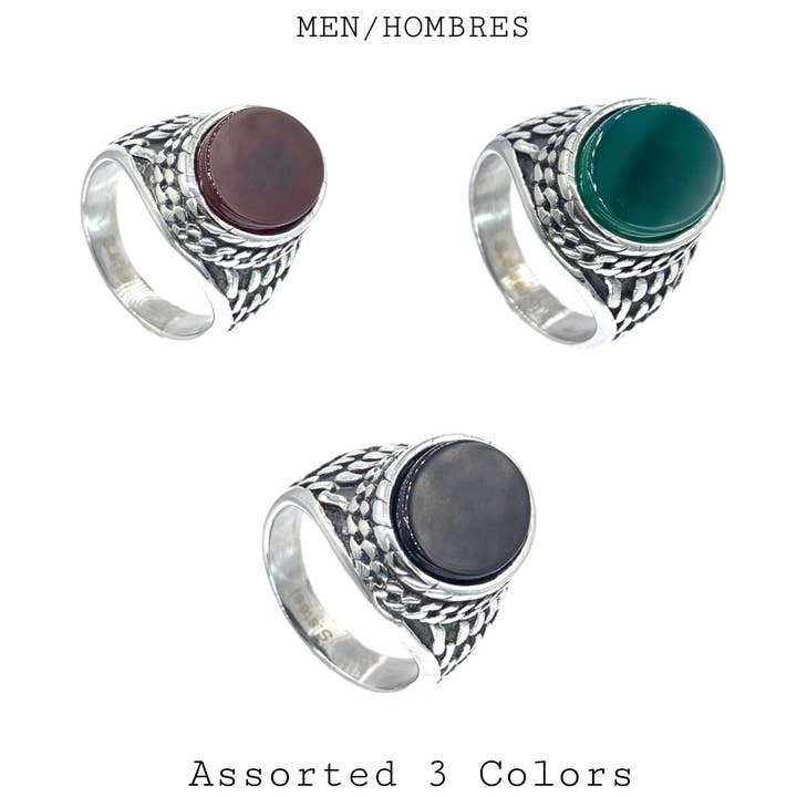 Herrenring aus Edelstahl in verschiedenen Farben für den Großhandel von Nisso & Co. NYC Jewelry Wholesale