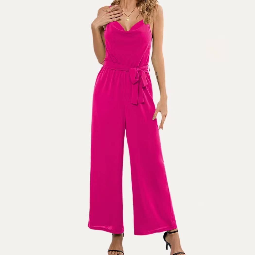 The Moment Collection - Vente Combinaison – femme - Combishort uni à encolure drapée et bretelles Lady Grace0