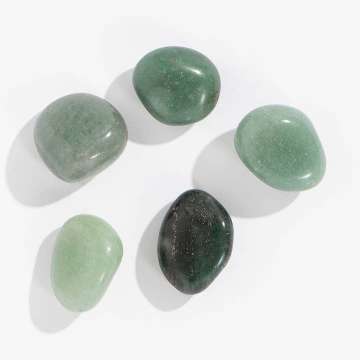 Mini Tumbled Green Aventurine Crystals - 36 pcs, .5" for wholesale by GeoCentral
