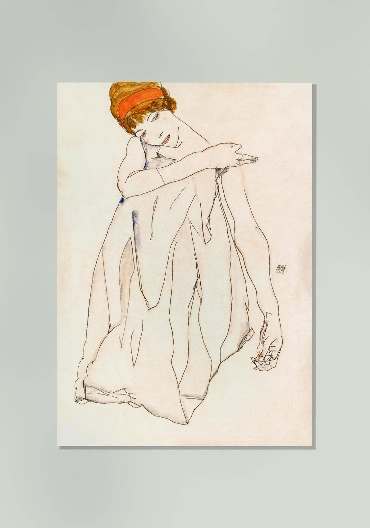 Rock Paper Scissors Wall Art – wholesale Konsttryck – Dansaren (Die Tänzerin), 1913 av Egon Schiele3
