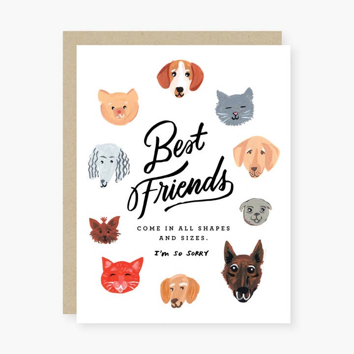 best friends come in all shapes and sizes pet sympathy card for wholesale by 2021 Co.