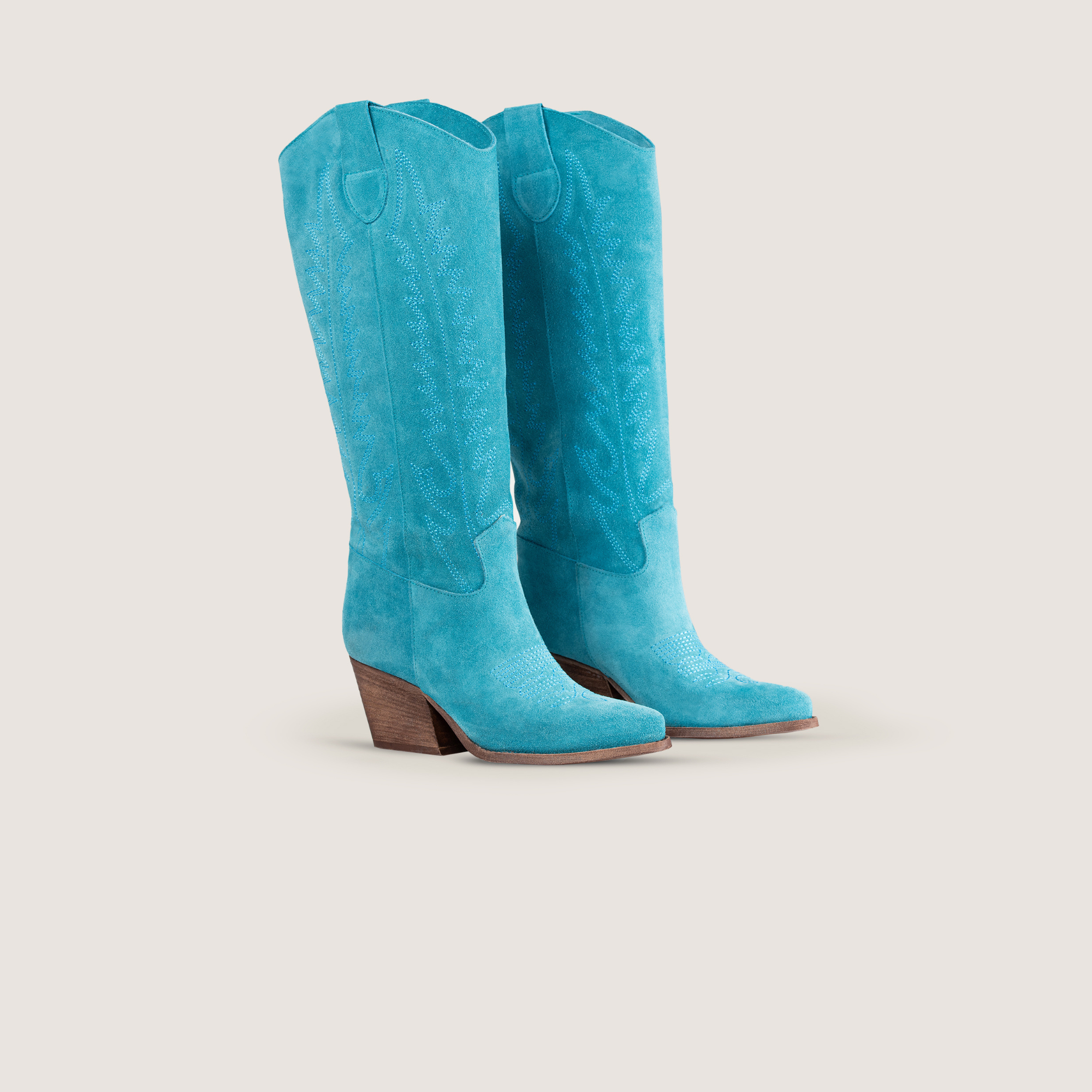 Kali Shoes - Vendita all'ingrosso Stivali da cowboy - Donna - Stivali Texani Dallas Turchese1