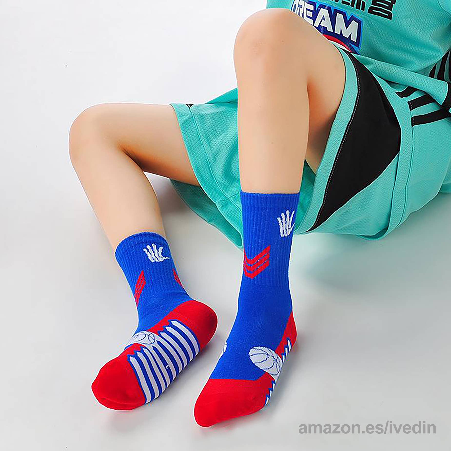 Ivedin - Wholesale Socks - Unisex - Pack of Technical Sports Socks NBA Kids One Size5